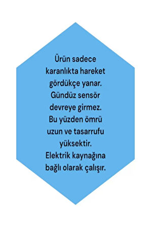  Radar Sensörlü Karanlıkta Hareket Gördükçe Yanar Elektrikle Çalışır 24 Watt 3000K Günışığı Led Aplik