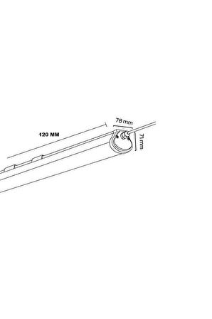 120 Cm, 40 Watt Etanj Armatür, 3600 Lümen Led Etanj Armatür, Beyaz Işık, Kaliteli Etanj Armatür