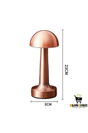 3 Farklı Işık Modlu Metal Şarjlı, Dokunmatik Masa ve Gece Lambası, Cafe, Bar, Restorant Masa Lambası