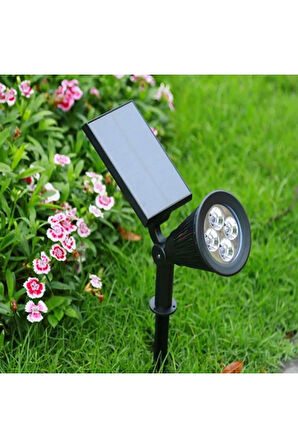  4 Adet, 7 Watt Günışığı, Kaliteli Solar Armatür, Güneş Enerjili Bahçe, Çim, Çiçek, Ağaç Armatürü