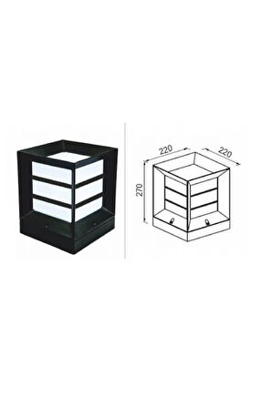  Set Üstü Panjurlu Rubik Küp Bahçe Armatürü