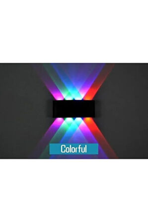 Otel Cafe Bar Disko Aplik 4 Işık Renkli Dekoratif Led Aplik, 8 Watt Modern Tasarım Led Armatür
