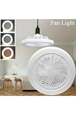 3 Işık Modlu, Dimlenebilir, 3 Fan Hızlı, Kumandalı, Pervaneli, 42 Watt Çok Kaliteli Led Fan Ampul