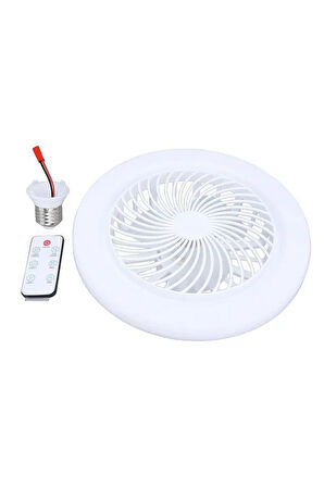 3 Işık Modlu, Dimlenebilir, 3 Fan Hızlı, Kumandalı, Pervaneli, 42 Watt Çok Kaliteli Led Fan Ampul