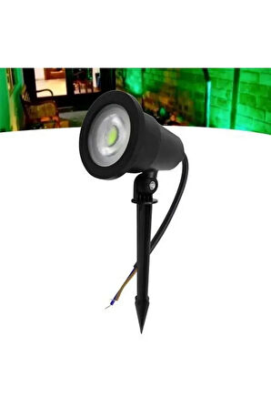  Elektrikle Çalışır, 7 Watt YEŞİL IŞIK Kazıklı Bahçe Armatürü, Çim Çiçek, Ağaç Aydınlatma Led Armatür