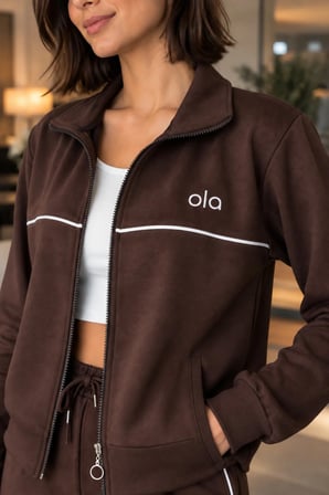 Kadın Nakışlı Sweatshirt ve Geniş Paça Pantolon İkili Takım