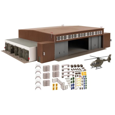 Faller 144111, 1/87 Helikopter Hangarı Plastik Maketi