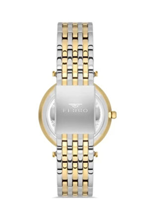 Sarı ve Gümüş Çelik Kordon Kadın Kol Saati FL21449A-D