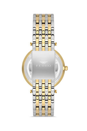 Sarı ve Gümüş Çelik Kordon Kadın Kol Saati FL21449A-D6