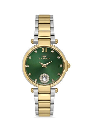 Sarı ve Gümüş Çelik Kordon Kadın Kol Saati FL21469A-D6