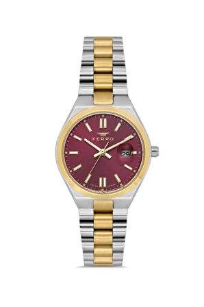 Sarı ve Gümüş Çelik Kordon Kadın Kol Saati FL21492A-D