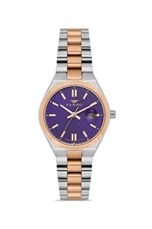 Sarı ve Gümüş Çelik Kordon Kadın Kol Saati FL21492A-D