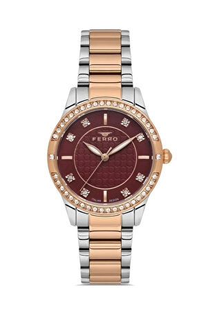 Rose ve Gümüş Çelik Kordon KADIN Kol Saati FL21501AWT-E8