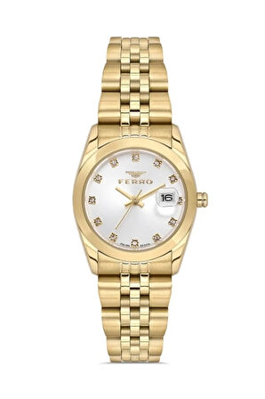 Sarı Çelik Kordon Kadın Kol Saati FL21519A-B