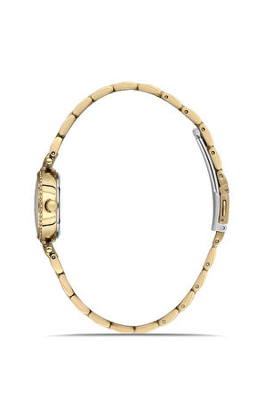 Ferro FL21612AWT-B6 Quartz Çelik Altın Rengi Yeşil Kadran 21 mm Kadın Kol Saati 