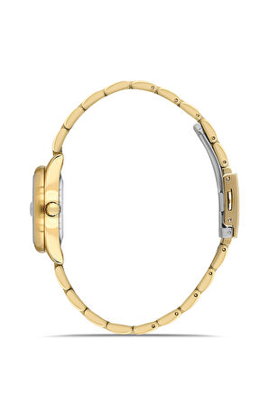 Ferro FL21618AWT-B Quartz Çelik Altın Rengi Beyaz Kadran 28 mm Kadın Kol Saati