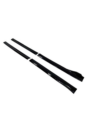 Citroen C1 2012-2014 Uyumlu Flaplı Yan Marşpiyel Eki 8 Parça Piano Black