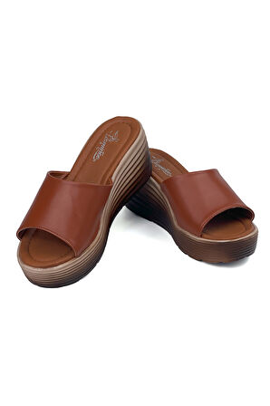 Kadın Taba Dolgu Topuklu Günlük Rahat Terlik