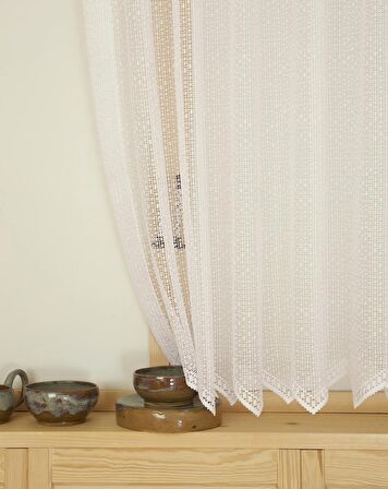 Massarelli File Tül Beyaz  Pilesiz 