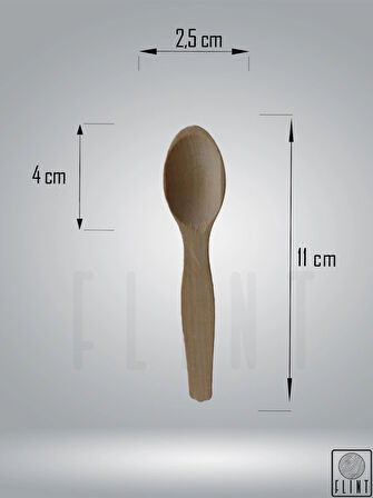 Gürgen el yapımı tahta ahşap 6'lı mama kaşığı baharat kaşığı ölçü kaşığı bal ve reçel kaşığı 11 cm