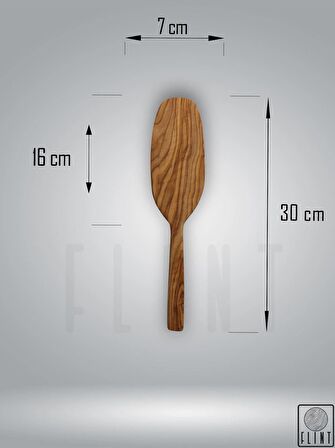 Zeytin ağacı el yapımı tahta ahşap spatula mutfak yemek servis kaşığı 30 cm