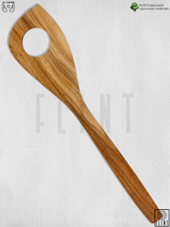 Zeytin Ağacı El yapımı Tahta Ahşap Spatula Mutfak Yemek Servis Kaşığı 30 CM