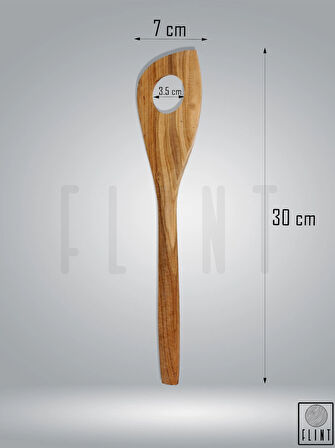 Zeytin Ağacı El yapımı Tahta Ahşap Spatula Mutfak Yemek Servis Kaşığı 30 CM