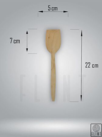 Şimşir ağacı el yapımı tahta ahşap spatula mutfak yemek servis kaşığı   22 cm