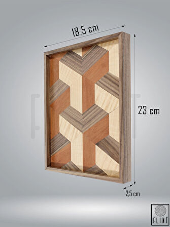 El yapımı Ceviz Meşe Elma Ağacı Üç Boyutlu Ahşap Çerezlik Kahve Sunum Tepsisi (TASARIM ÜRÜN) 23 Cm