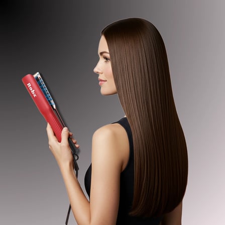 Robx Saç Düzleştirici Kırmızı Keratin Seramik Islak ve Kuru Hava Üflemeli 80 °C 180 °C 2m Kablo Uzunluğu 30sn Isınma Süresi Dijital Ekran