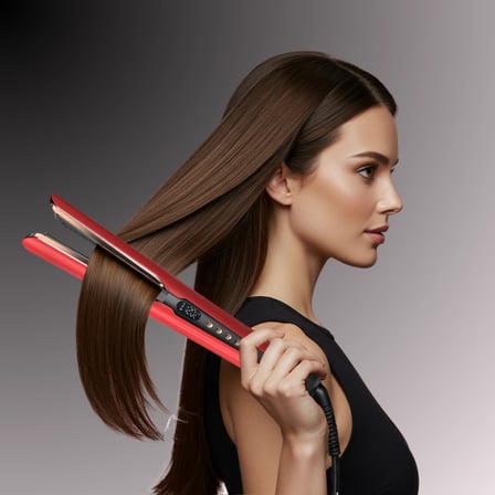 Robx Saç Düzleştirici Kırmızı Keratin Seramik Islak ve Kuru Hava Üflemeli 80 °C 180 °C 2m Kablo Uzunluğu 30sn Isınma Süresi Dijital Ekran