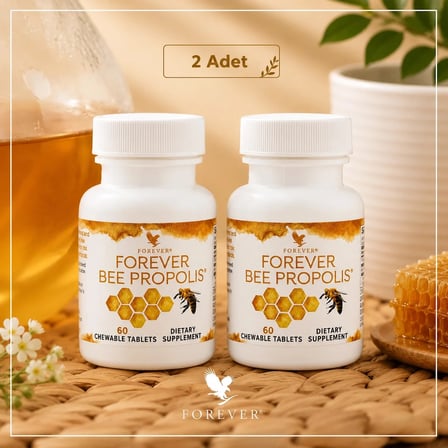 Forever Bee Propolis Propolis İçeren Takviye Edici Gıda 2 x 60 Tablet