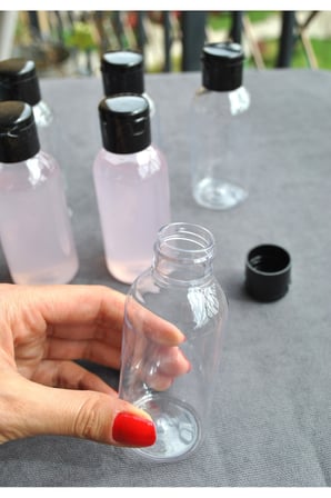 6 Adet 100 ml Siyah Fliptop Kapaklı Şeffaf Kolonya Şişesi Doldurulabilir Pet Şişe Şampuan Krem Seyahat Boy