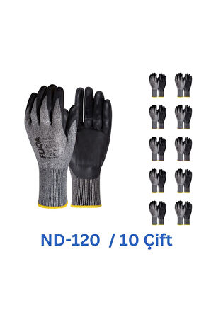 ND-120 Nitril Kesilmeye Dayanıklı Eldiven; D Seviyesi Koruma ve Dayanıklılık No:9-10Çift