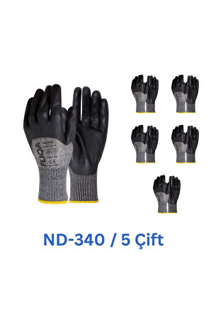 ND-340 Nitril Kesilmeye Dayanıklı Eldiven; D Seviyesi Koruma ve Dayanıklılık No:8-5Çift