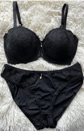 Le Jardin 5155-B Desteksiz-Balenli Silikon Nicolina Sütyen Takımı