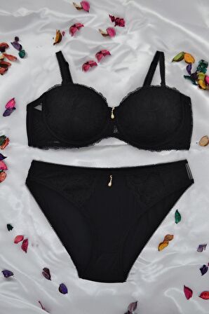 Le Jardin 5155-B Desteksiz-Balenli Silikon Nicolina Sütyen Takımı