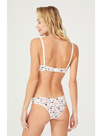 Destekli Penye Sütyen Takımı Balenli Kiss Heart Cnsy 207TK