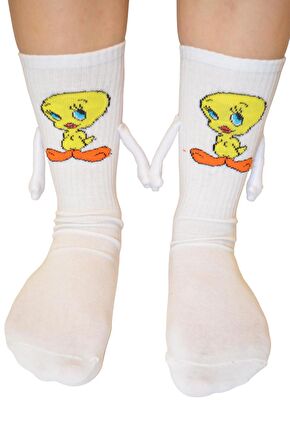 Dode Flora Mıknatıslı El Ele Tutuşan Unisex Çorap 35-44
