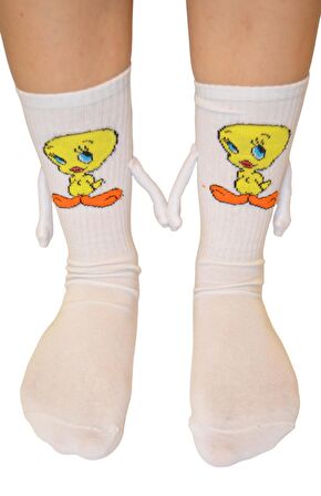 Dode Flora Mıknatıslı El Ele Tutuşan Unisex Çorap 35-44