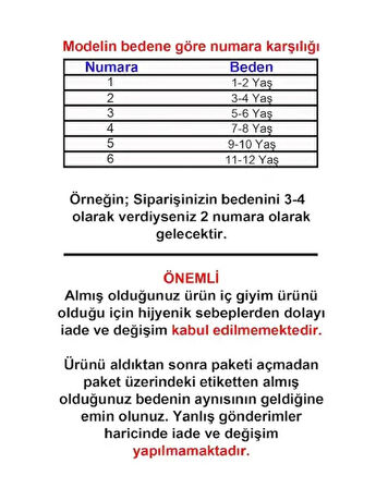 Tutku 850 (2 no-3-4 yaş) 1 adet Kız Çocuk Karışık İp Askılı Desenli Likralı Pamuklu Empirme Atlet