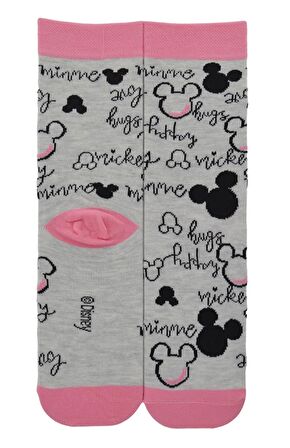 Dode Flora Disnep Kadın Çizgi Film Minnie Mouse Desenli Pamuklu Soket Çorap