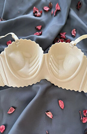 Lazer Kesim Double Push Up Çift Destekli Balensiz Sütyen F.K. 1204   