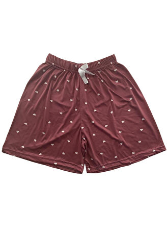 Kadın Kalp Desenli Şort Milan - 001