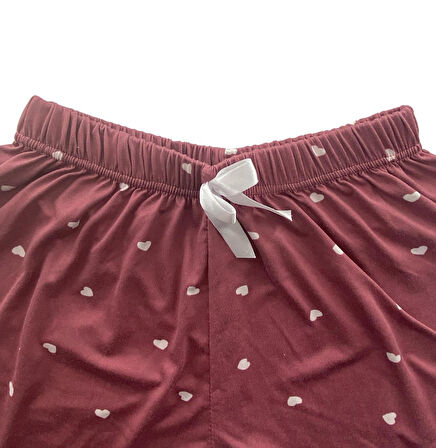 Kadın Kalp Desenli Şort Milan - 001