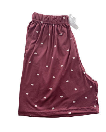 Kadın Kalp Desenli Şort Milan - 001