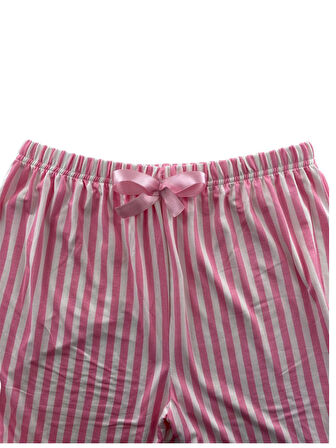 Kadın İnce Beyaz Çizgili Pijama Altı Milan -3010