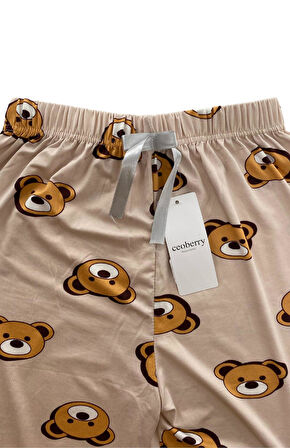 Kadın Ayıcık Desen Pijama Altı Milan - 104