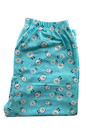 Kadın Battal Koyun Desenli Pijama Takım - 5470 - STLLA PNK