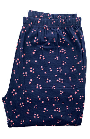 Kadın Yıldız Desenli Pijama Takım - 5505 - STLLA PNK